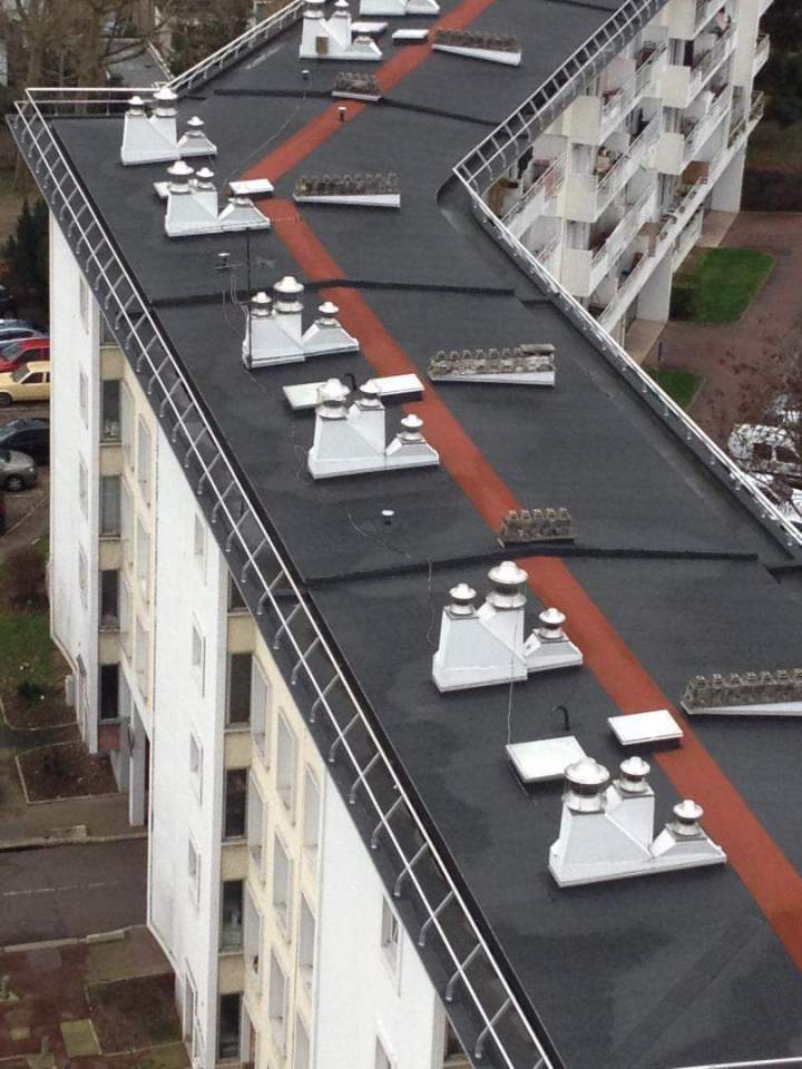 Toit plat recouvert d'une membrane d'étanchéité Île-de-France